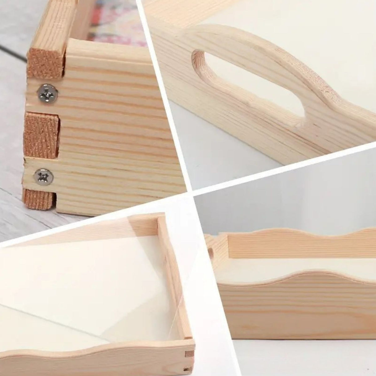 Diamond Painting Serviertablett Sonne Mond Holztablett Servierplatte