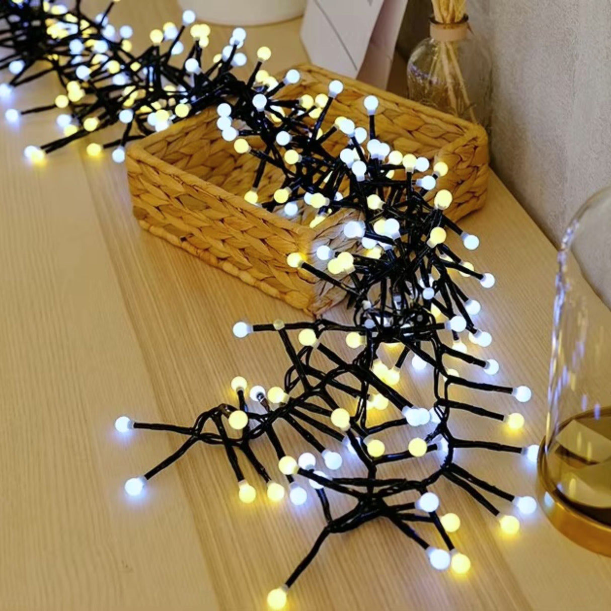 LED Cluster-Lichterkette 3m Büschellichterkette Lichtgirlande