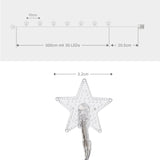 LED Sternenlichterkette 3m Sternenlichtgirlande Dekolichterkette