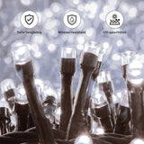 Erweiterbare LED-Lichterkette 9.7m mit Steckverbindung Verlängerung