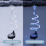 4er-Set LED Solar-Spiralbaum Lichterkette Weihnachtsdeko Solarleuchte