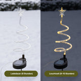 4er-Set LED Solar-Spiralbaum Solarleuchte Lichterkette Weihnachtsdeko
