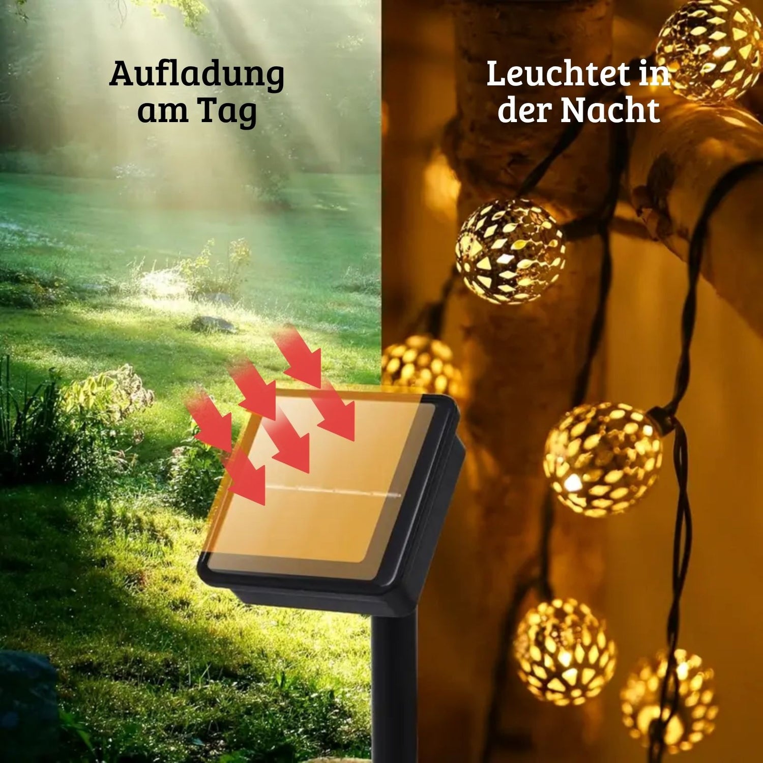 Marokkanische LED Solar Lichterkette 4.8m Orientalische Deko