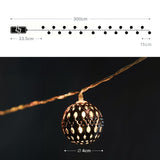 Marokkanische LED Kugelleuchte 3m Orientalische Deko Lichterkette