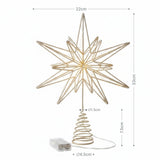 Christbaumspitze LED-Stern Weihnachtsbaumschmuck Weihnachtsdeko