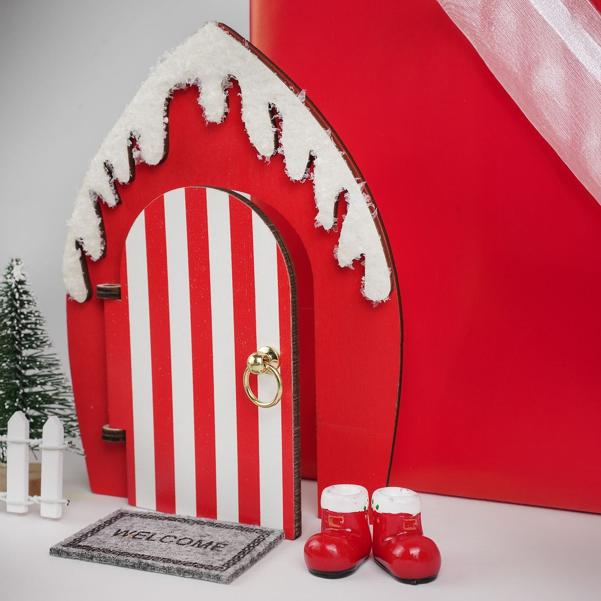 21-tlg. Wichteltür-Set Miniaturwelt Weihnachtsdeko Elfentür-Zubehör