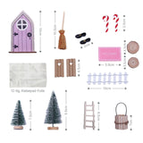 17-tlg. Wichteltür-Set Weihnachtsdeko Miniaturwelt Elfentür-Zubehör