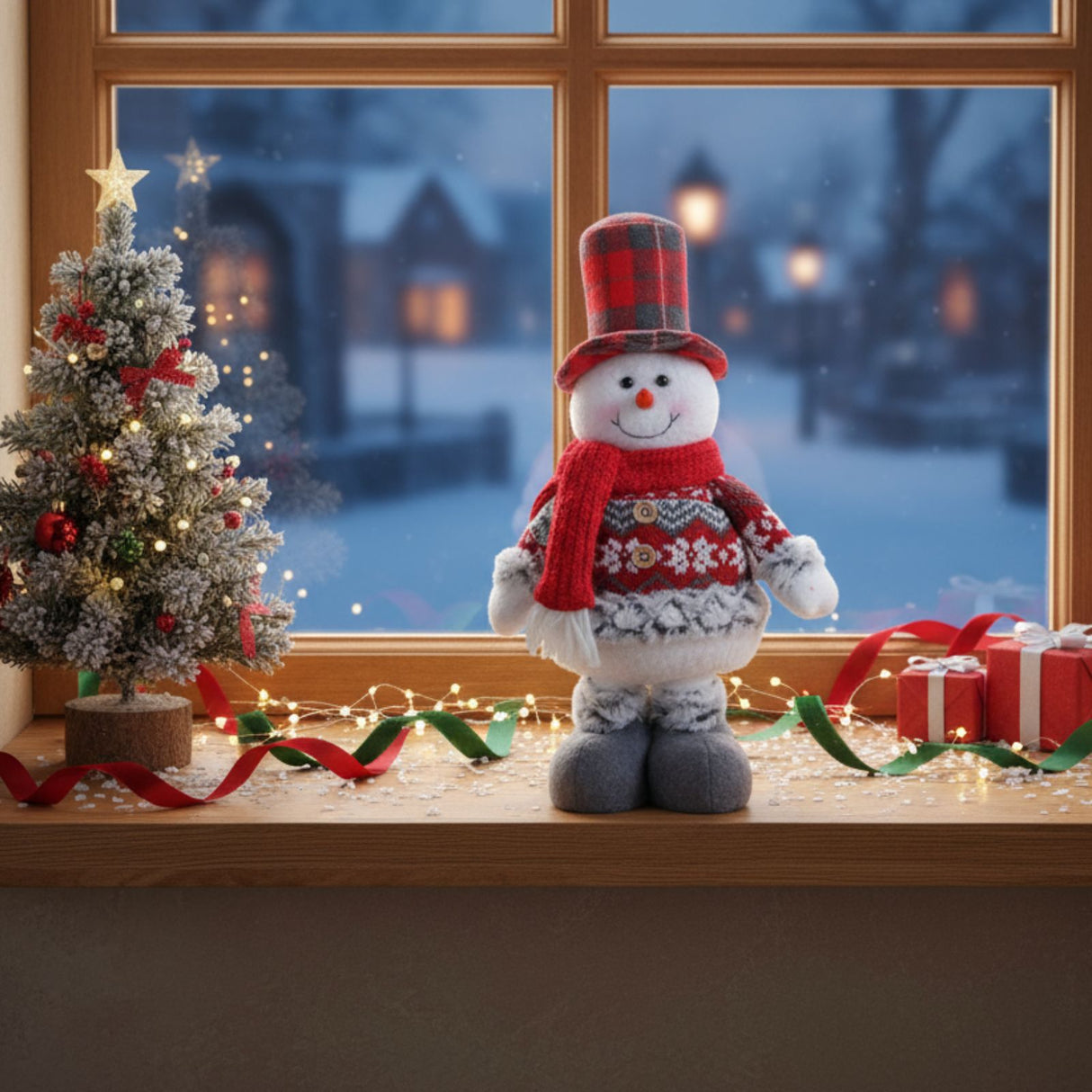 Schneemannfigur Deko-Schneemann Stehfigur Schneemann Dekofigur Winter