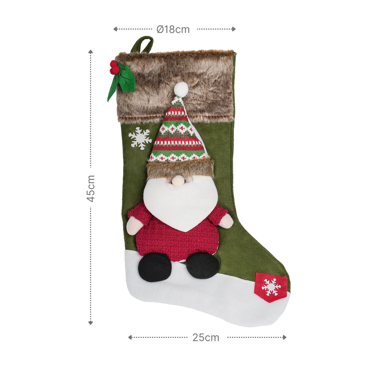 Weihnachtsstrumpf Nikolausstrumpf Weihnachtsstiefel Weihnachtsdeko