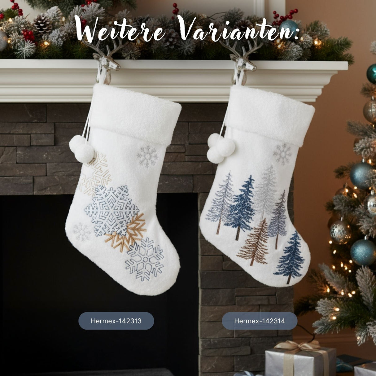 Weihnachtsstiefel Weihnachtsstrumpf Nikolausstrumpf Weihnachtsdeko