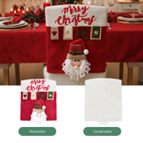 Stuhlhusse mit Weihnachtmann Weihnachts-Stuhldeko Stuhlbezug