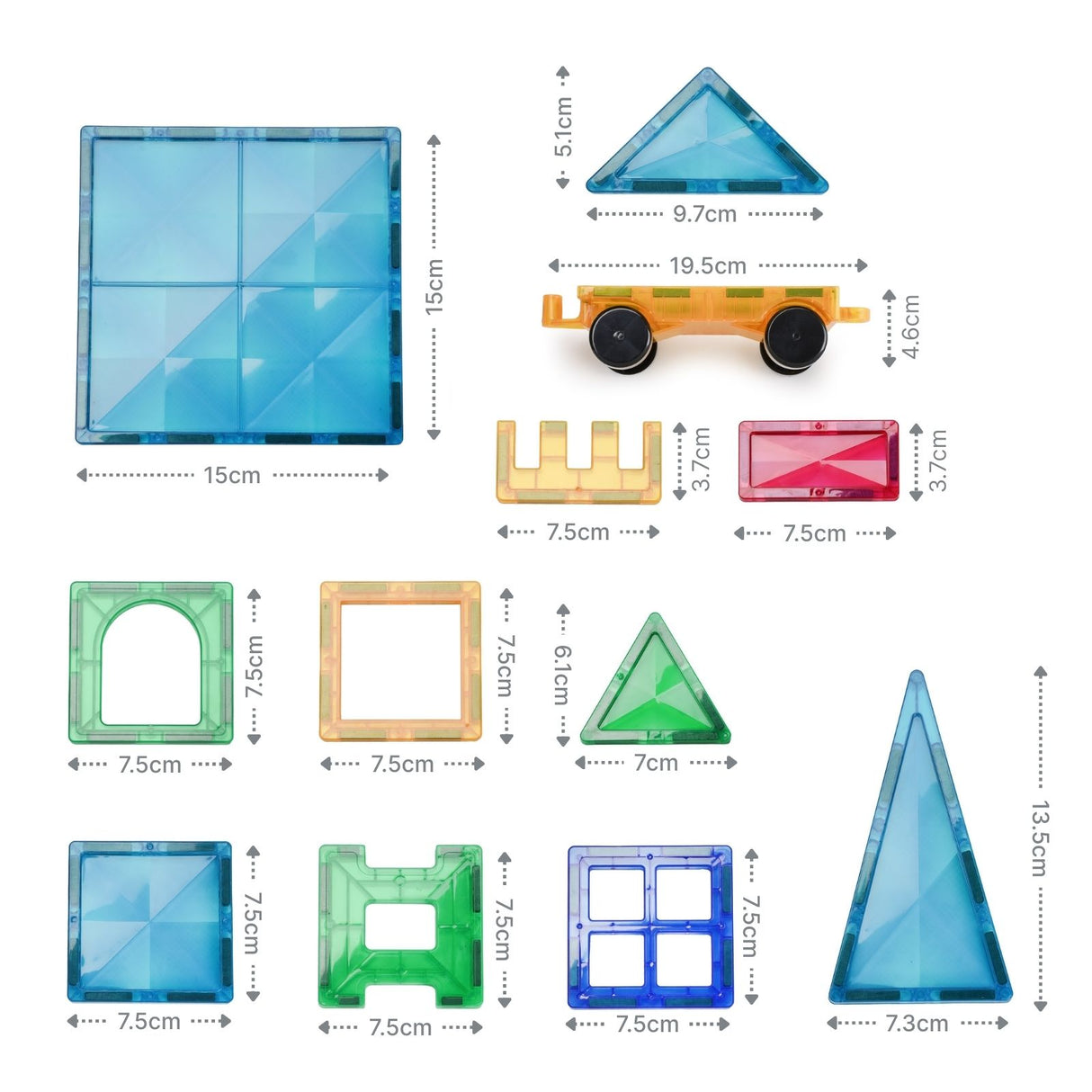 Magnetische Bausteine Kräftige Farben Magnetspielzeug Magnet-Baukasten