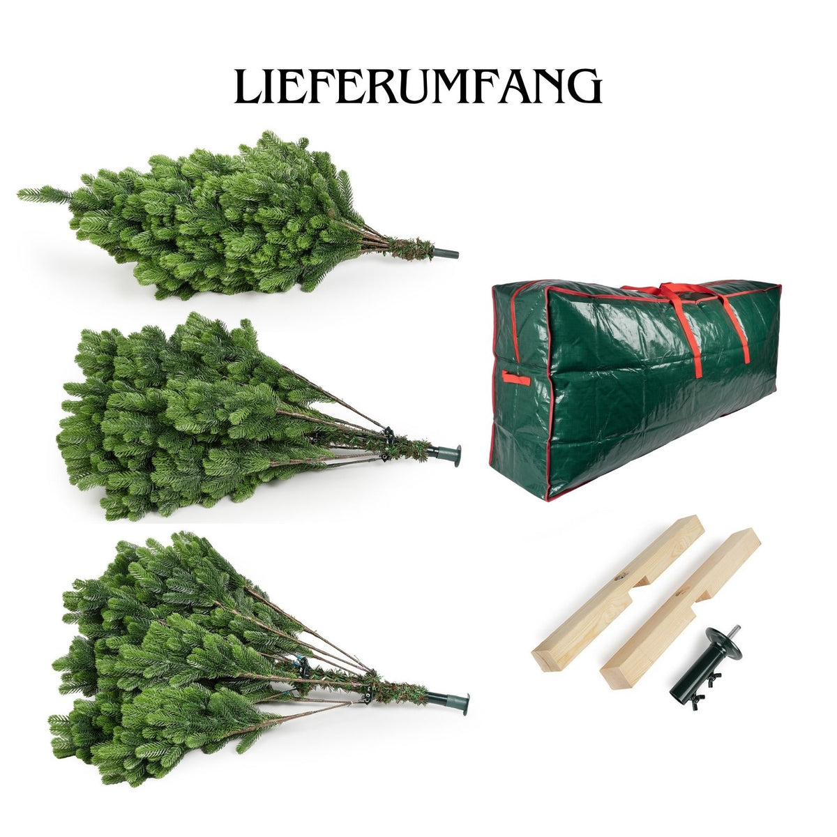 Weihnachtsbaum 150cm mit Tasche Christbaum Tannenbaum Tanne Xmas-Baum