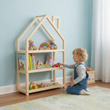 Holz-Aufbewahrungsregal Bücherregal Spielzeugregal Kinderzimmer-Regal