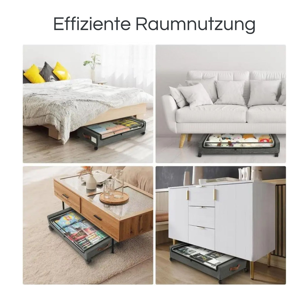 Aufbewahrungsbox mit Rollen Aufbewahrungstasche Unterbettkommode