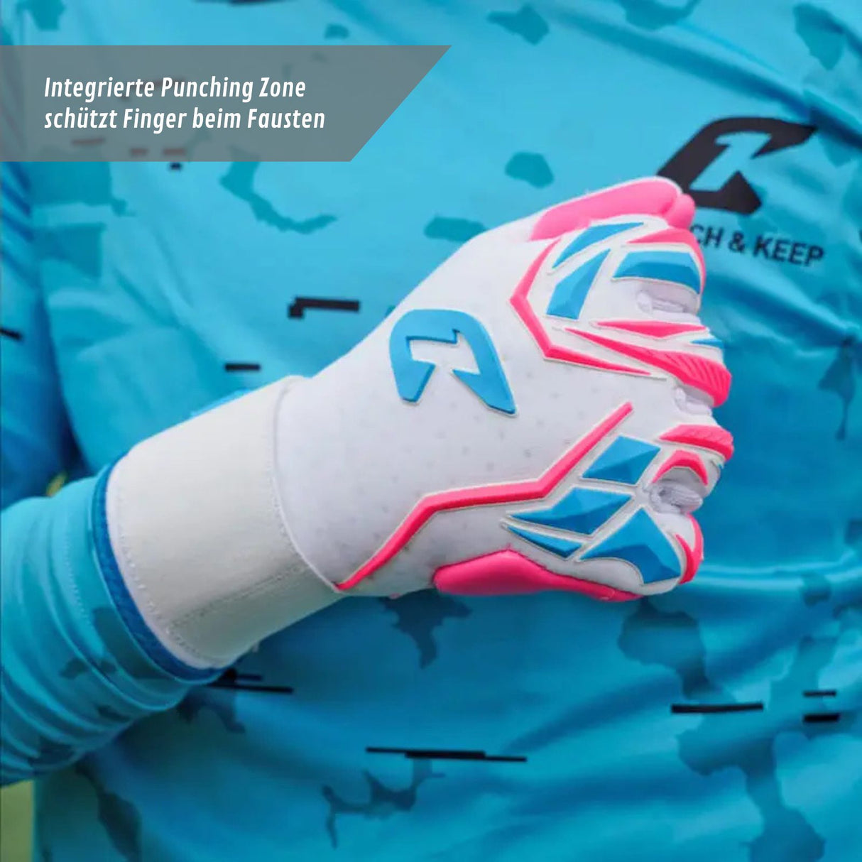 Fussballhandschuhe ViVor Wild Pink Gr. 7 Torwart Goalie Handschuhe
