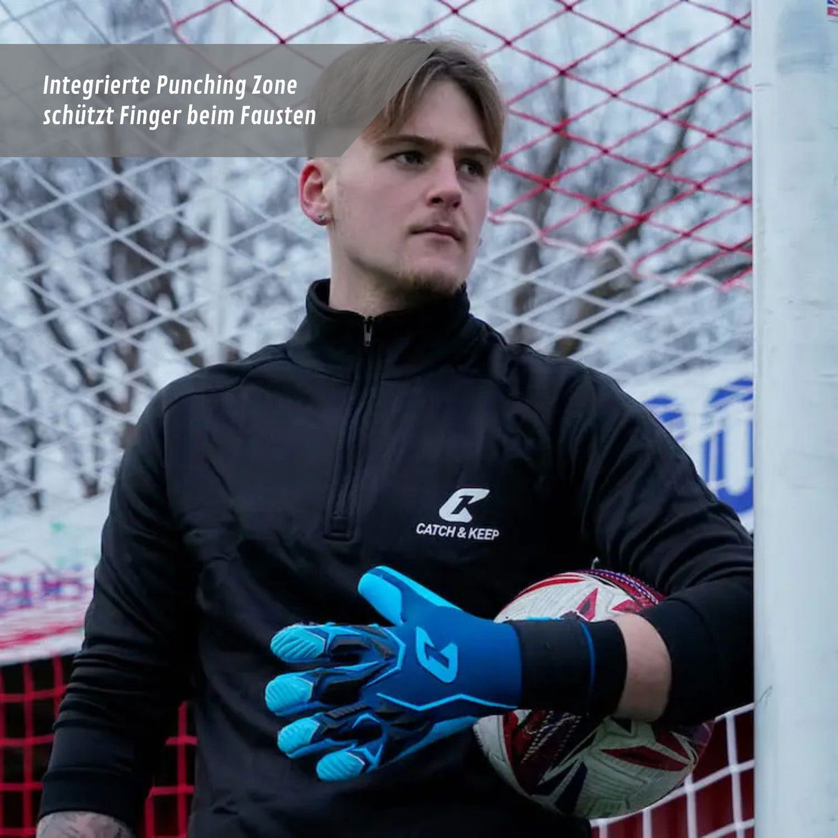 Fussballhandschuhe ViVor Rainy Blue Gr. 7 Torwart Goalie Handschuhe