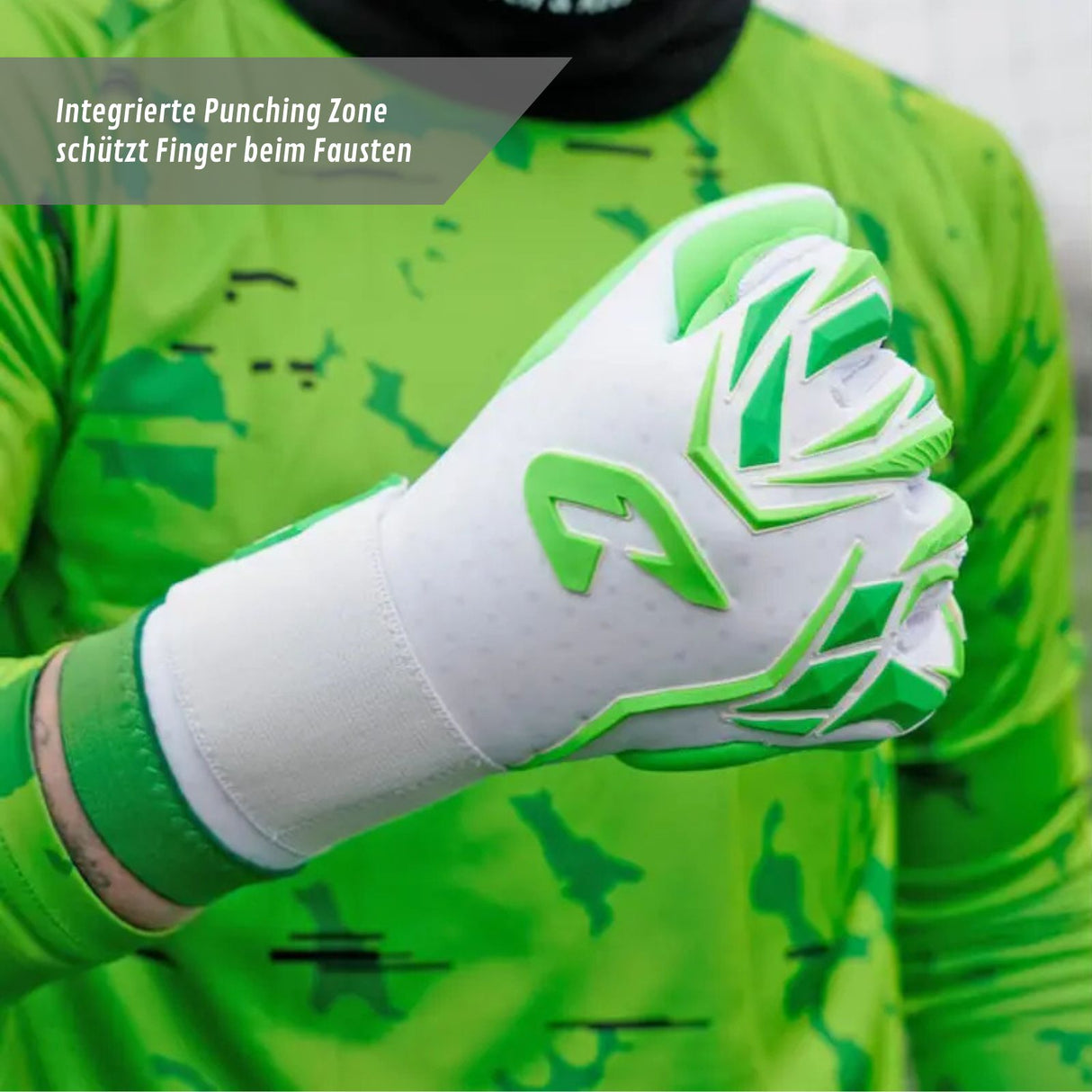 Fussballhandschuhe ViVor Freaky Green Gr. 9.5 Torwart Goalie Handschuhe