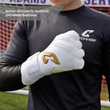 Fussballhandschuhe Invictus White Gold Gr. 7 Torwart Goalie Handschuhe