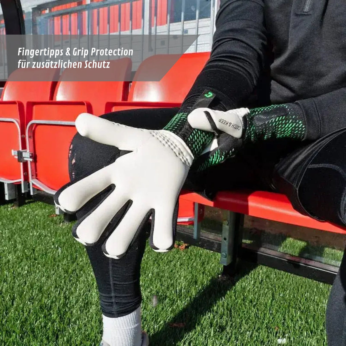 Fussballhandschuhe Revolution Green Gr. 11 Torwart Goalie Handschuhe