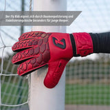 Fussballhandschuhe Fly Kids Red Soul Gr. 4 Torwart Goalie Handschuhe