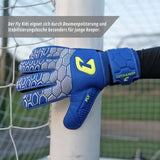 Fussballhandschuhe Fly Kids Blue Soul Gr. 6 Torwart Goalie Handschuhe