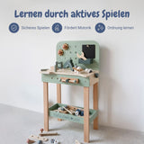 111-tlg. Werkbank-Set aus Holz für Kinder Spielwerkbank Werkzeugbank