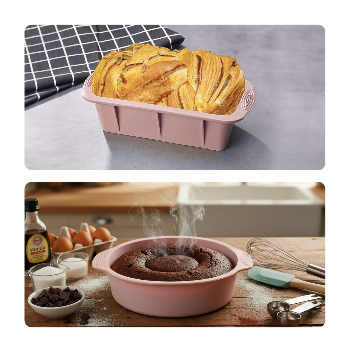 30-tlg. Silikon-Backformen-Set Gugelhupfform Kuchenform Kastenform