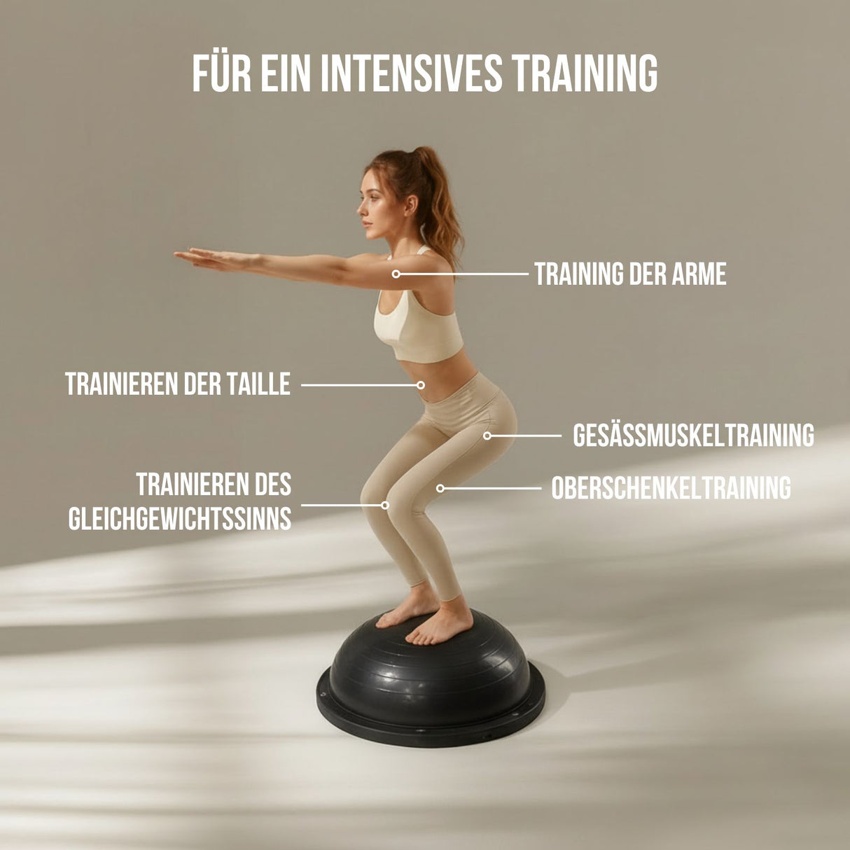 Balanceball Gleichgewichtsball Gymnastikball-Halbkugel Balancetrainer