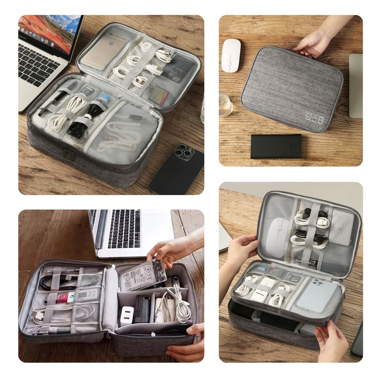 Kabel-Aufbewahrungstasche Kabeltasche Zubehör-Organizer Zubehörtasche