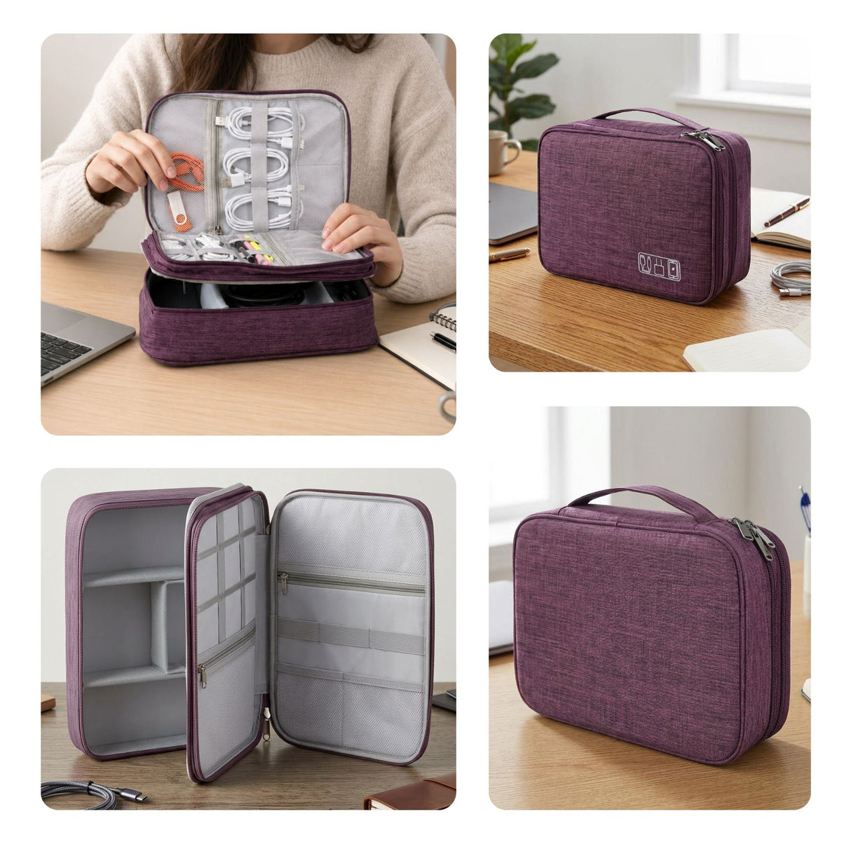 Kabel-Aufbewahrungstasche Kabeltasche Zubehörtasche Zubehör-Organizer
