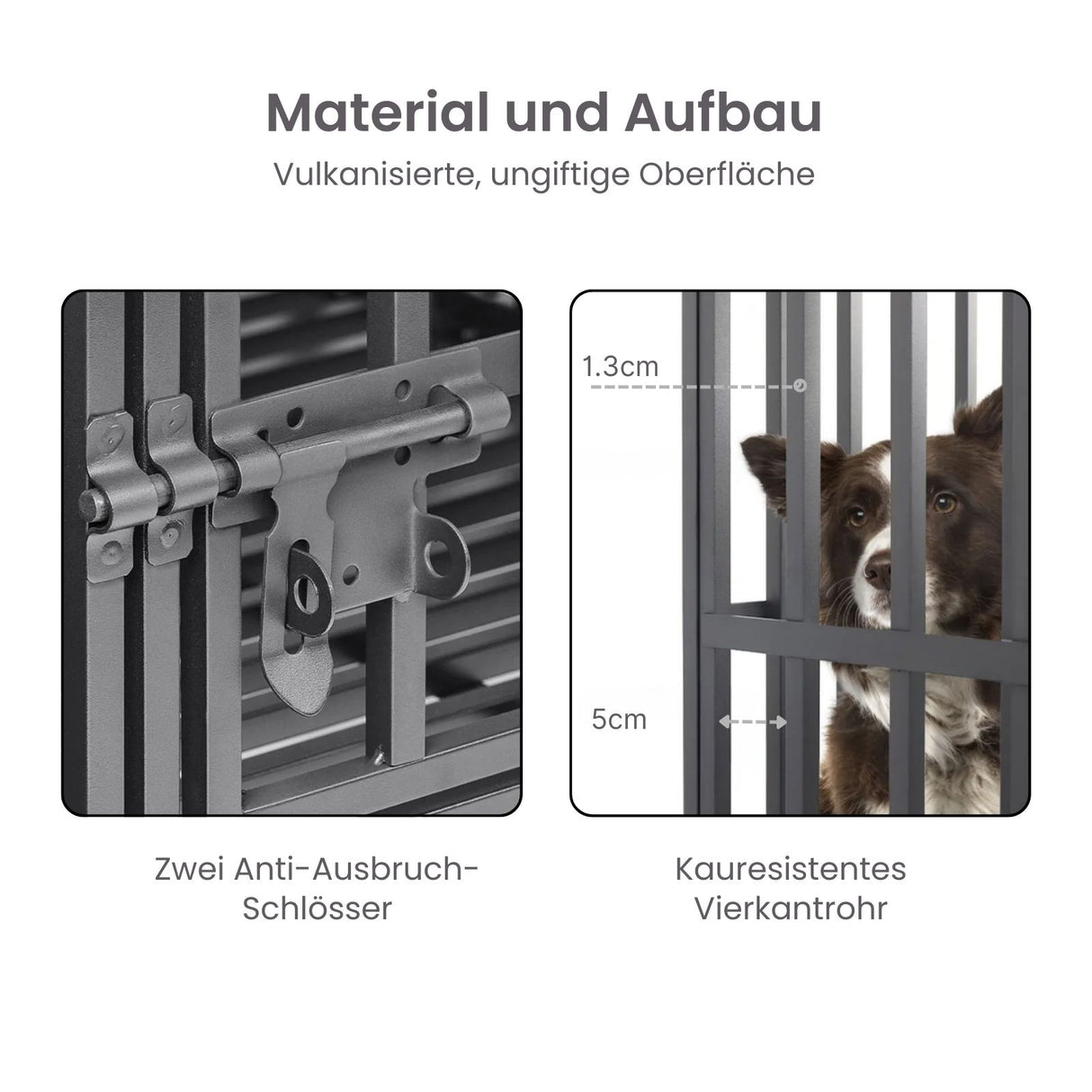 Hundekäfig Grösse L Hundebox Haustierkäfig Indoor-Käfig Metallkäfig