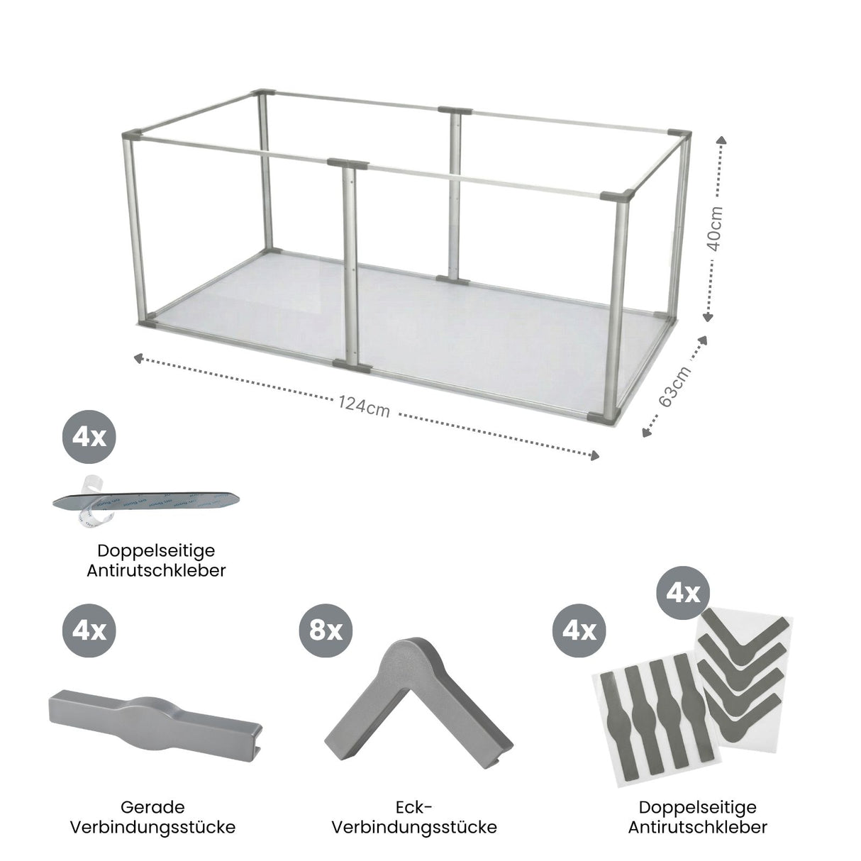 Acryl-Kleintiergehege Laufstall Indoorgehege Tierkäfig Gehege