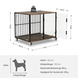 Hundebox Design-Hundekäfig Indoor-Hundehütte Glaskäfig Beistelltisch