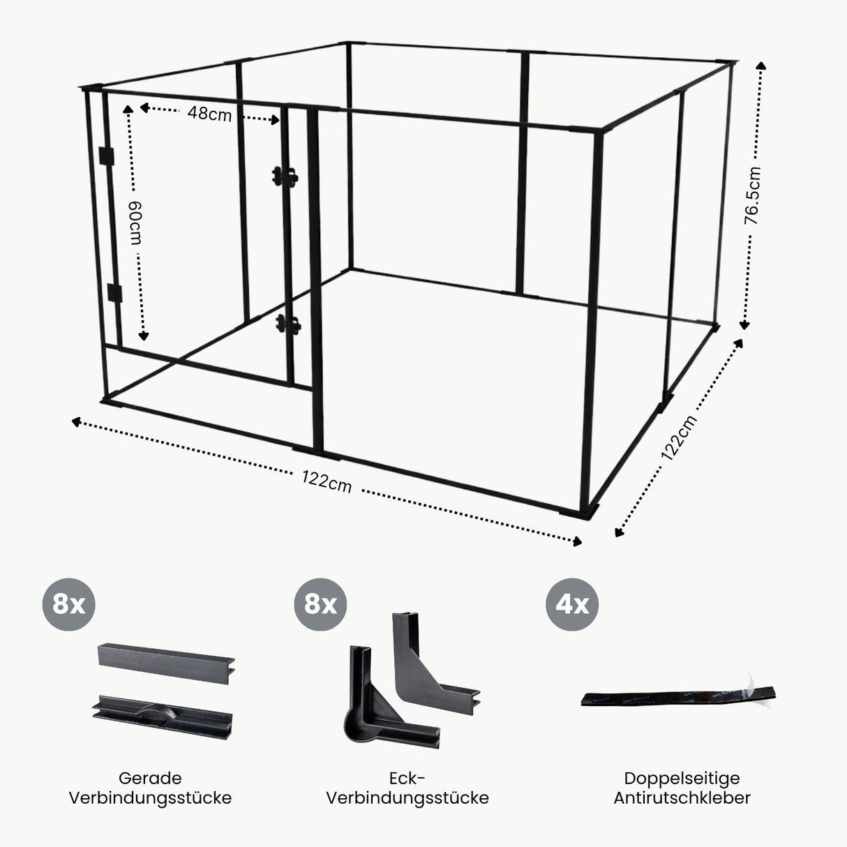Acryl-Laufstall Hundeauslauf Welpengehege Wurfbox Gehege