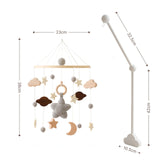 Mobile mit Halterung Stern Grau Babymobile mit Mobilearm