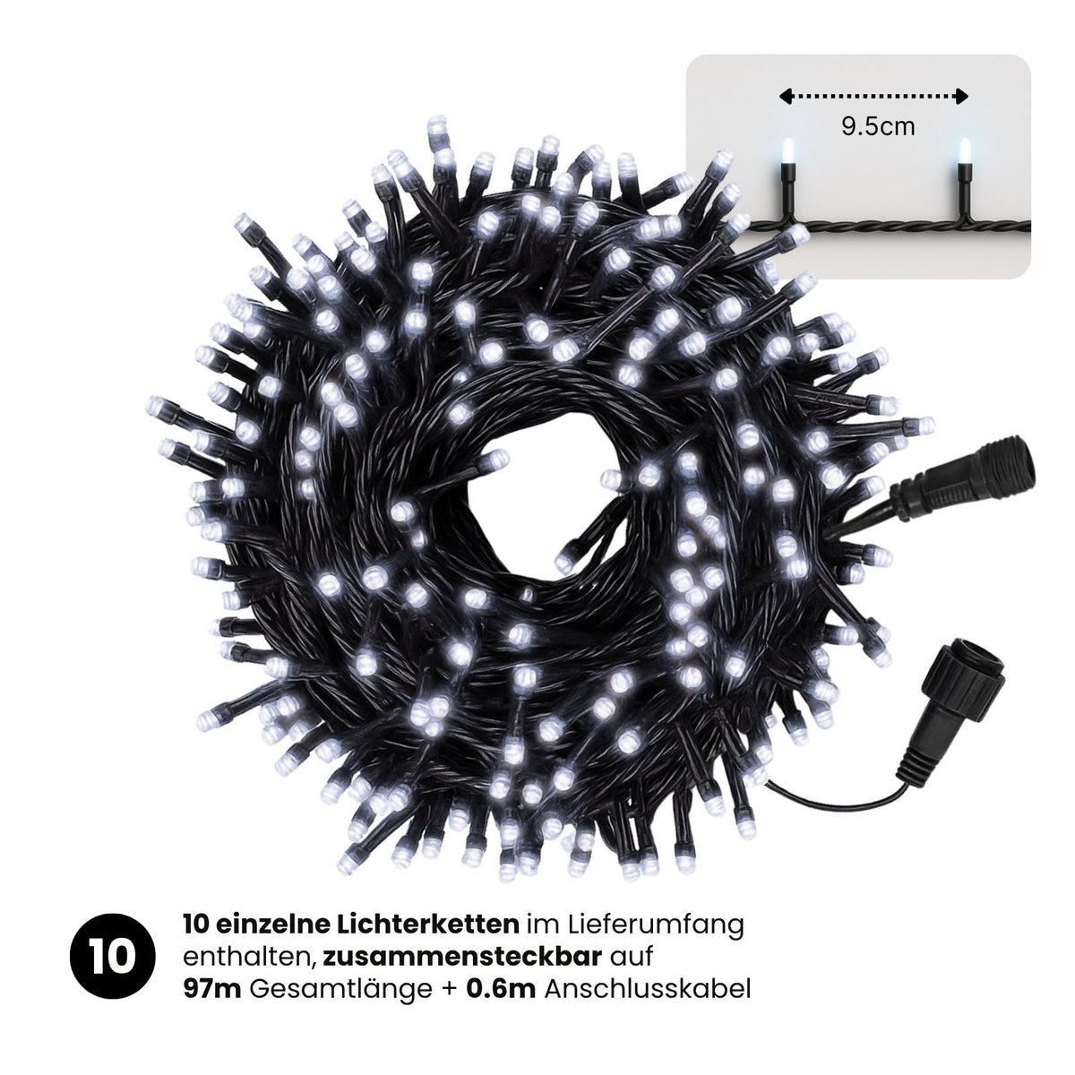 LED-Gartenbeleuchtung 97m Gartenleuchte Outdoor-Dekoleuchte