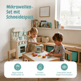 Spielküche mit Frühstücksset Kaffeeautomat Mikrowelle Küchenmaschinen