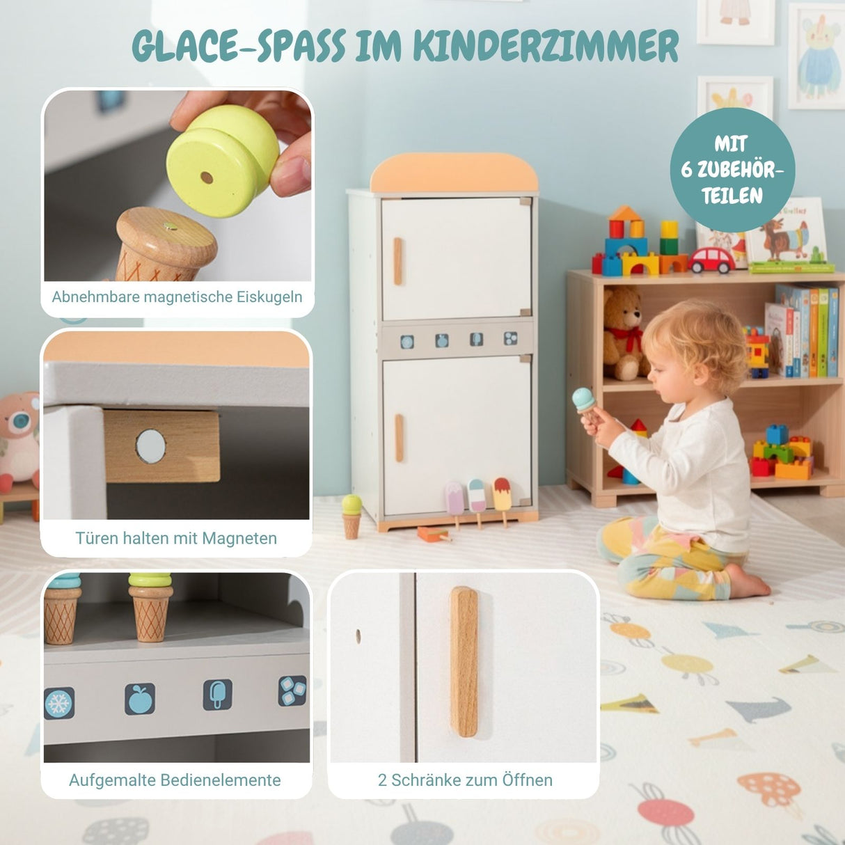 Kinderküche mit XXL Spielset Haushaltsgeräte und Frühstücksset