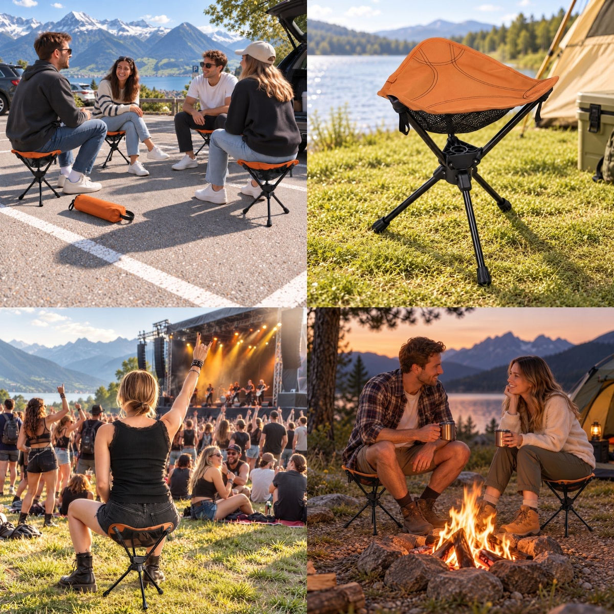 Campinghocker Angelhocker Outdoor-Sitzhocker Klapphocker Falthocker