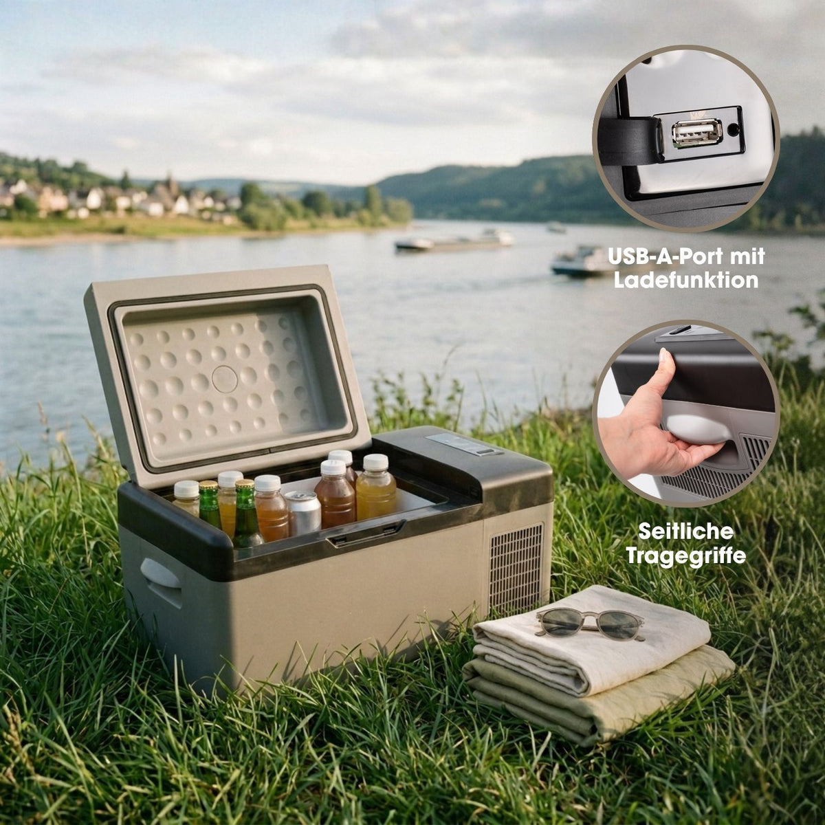 Kompressor-Kühlbox 20L Camping-Kühlschrank Auto-Kühlbox Gefrierbox