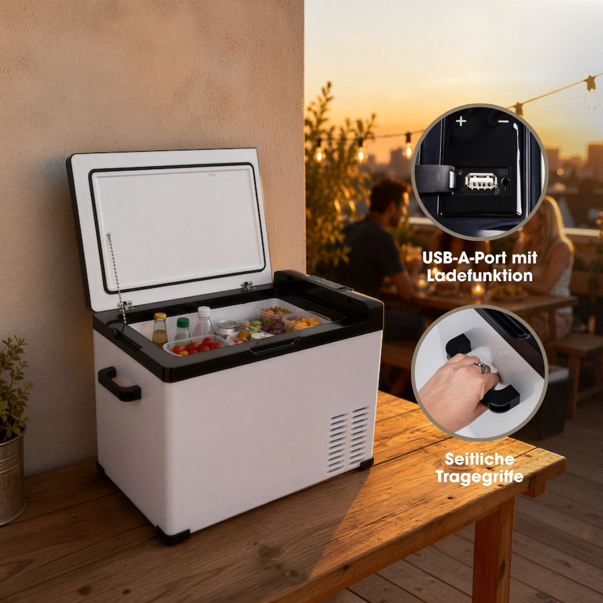 Kompressor-Kühlbox 40L Gefrierbox Auto-Kühlbox Camping-Kühlschrank
