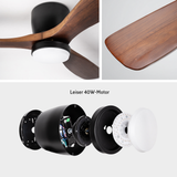 Holz-Deckenventilator Deckenlüfter LED-Deckenventilator Deckengebläse