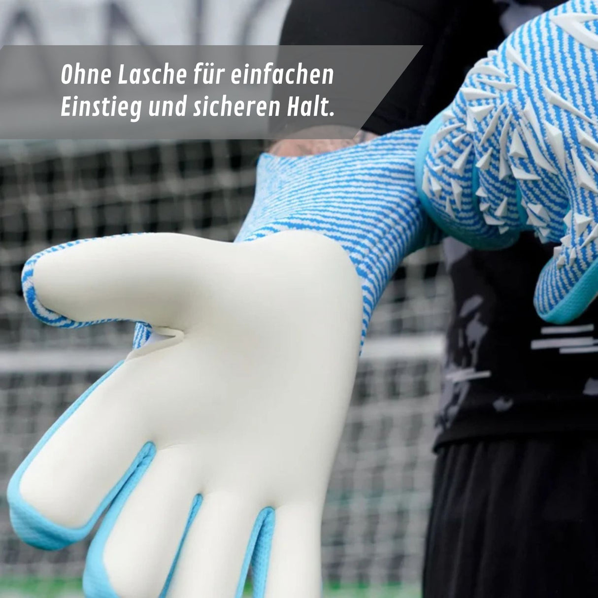 Fussballhandschuhe Aero Virx Blue Gr. 9 Torwart Goalie Handschuhe