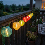 6.5m Solar Lampion-Lichterkette LED-Lichterkette Leucht-Girlande bunt