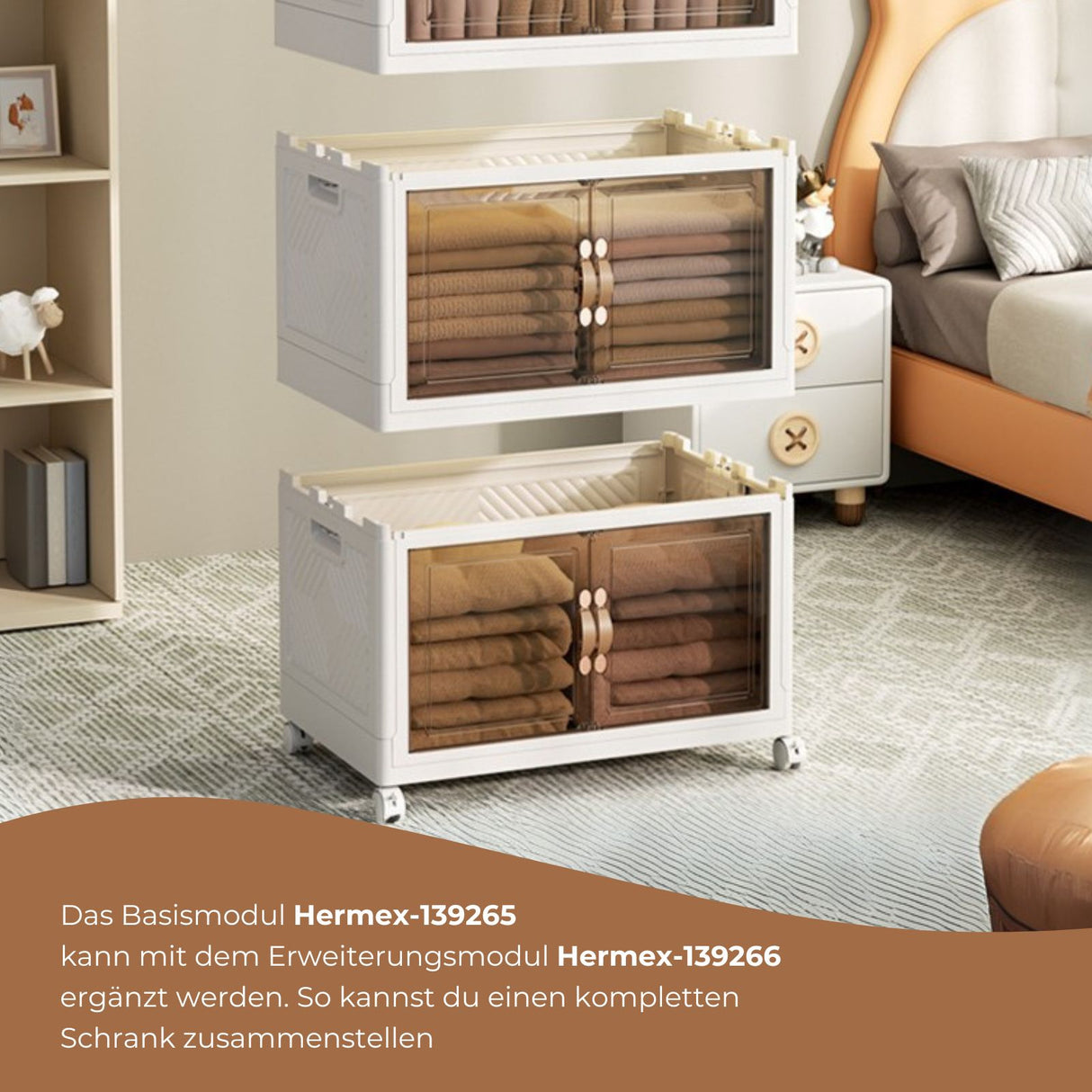 Basismodul 75 Vorratsschrank Faltbox Haushaltsschrank Rollkommode