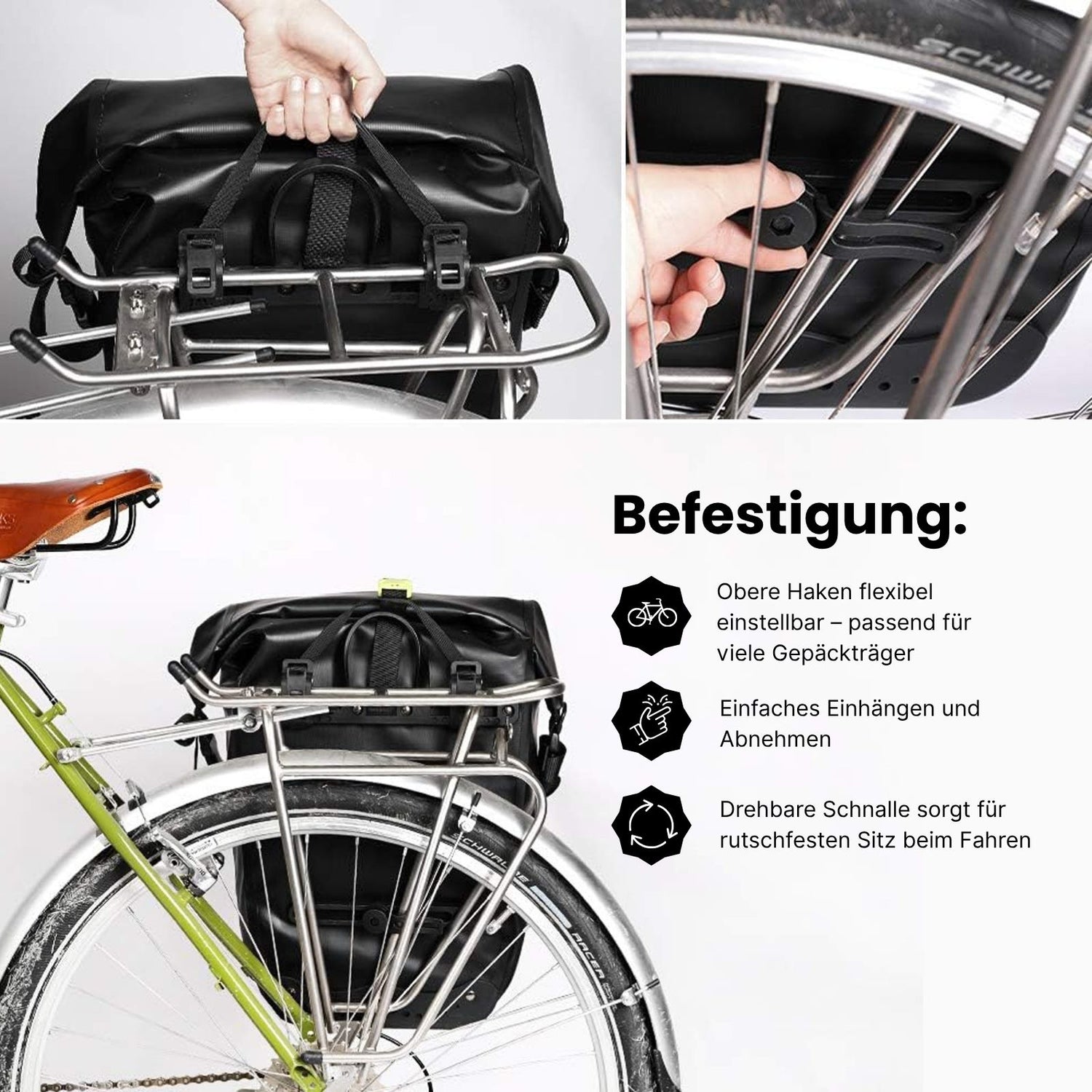 Velo-Tasche Bike-Tasche Fahrradtasche Gepäckträgertasche Rad-Tasche –