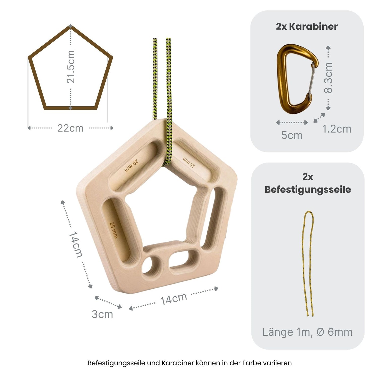 2er-Set Hangboard Pentagon Kletterzubehör Fingerboard Kletterbrett –