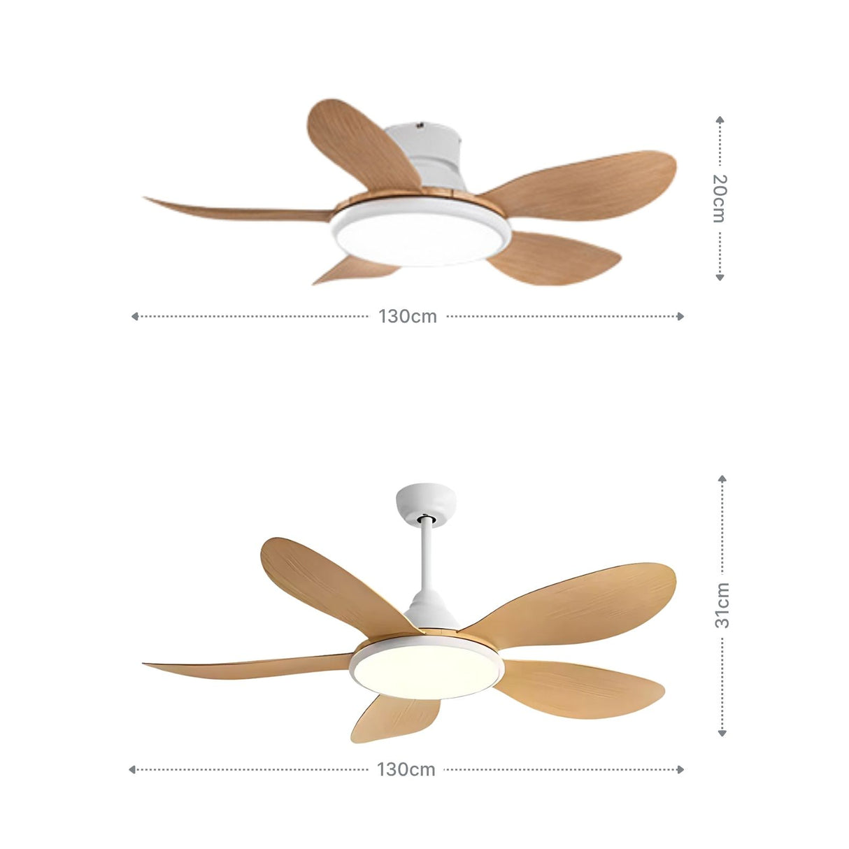 Ventilator Deckengebläse mit LED-Beleuchtung Deckenventilator