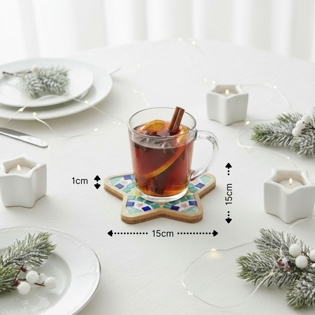 DIY-Mosaik-Bastelset Schneemann Mosaik-Untersetzer Stern-Untersetzer